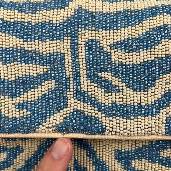 *SOLD* STAUD TOMMY BEADED BAG LIGHT BLUE CREAM - Picture 10 of 10
